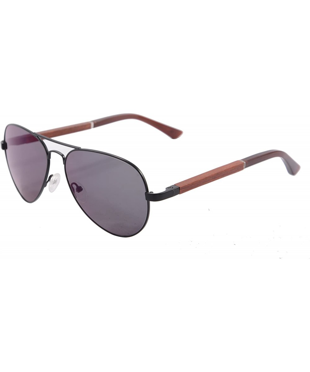 Classic Men's Sunglasses Denim Rimmed Polarized Glasses-1570 - C1 - CJ12DOMAN2B $23.57 Aviator