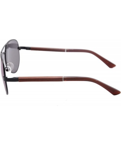 Classic Men's Sunglasses Denim Rimmed Polarized Glasses-1570 - C1 - CJ12DOMAN2B $23.57 Aviator