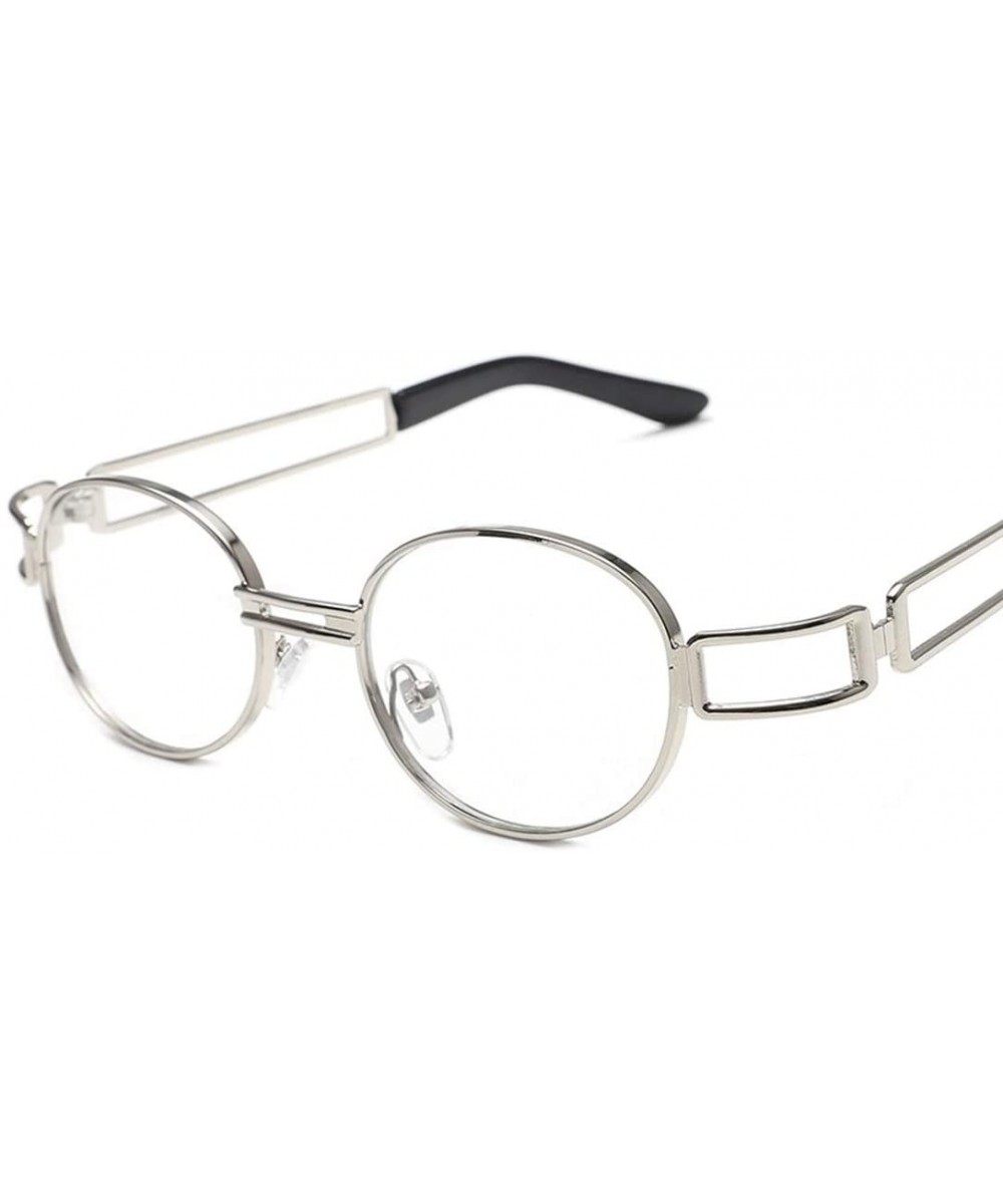 Adult Classic Oval Glasses Sunglasses Use A Metal Frame Sunglasses to Drive Uv Sunglasses (Color Transparent) - CC1997LD0IU $...
