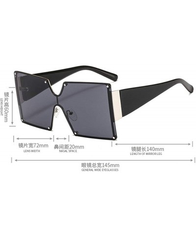 Oversized Sunglasses Designer Vintage Futuristic - Pink - CV18SYSYT02 $13.91 Square