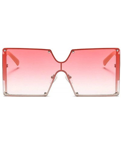 Oversized Sunglasses Designer Vintage Futuristic - Pink - CV18SYSYT02 $13.91 Square