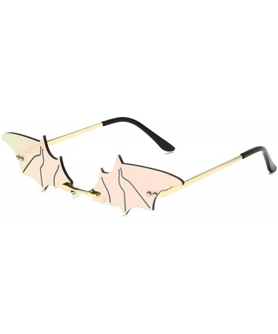 Small Rimless Sunglasses for Women Fashion Metal Men Glasses - Pink - CQ198HKRKMO $7.93 Goggle