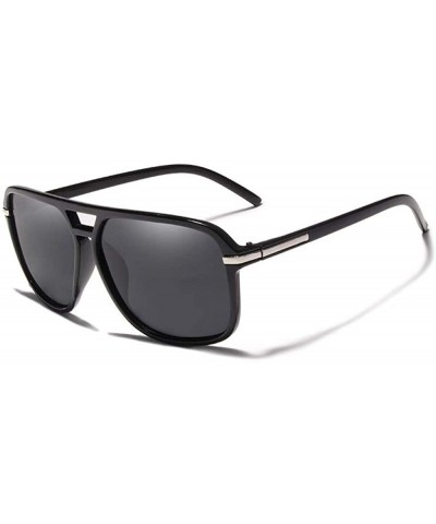 HD Polarized Aluminum Sunglasses Hot Men's Brand New Sun Glasses Big Black Blue - Bright Gray - C918YKT7EAU $9.66 Aviator