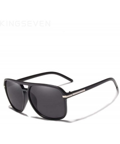 HD Polarized Aluminum Sunglasses Hot Men's Brand New Sun Glasses Big Black Blue - Bright Gray - C918YKT7EAU $9.66 Aviator