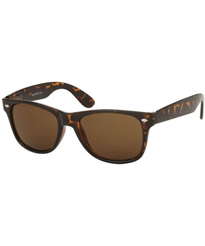 Vintage 80's Retro Classic Horn Rimmed Polarized Unisex Sunglasses - Tortoise Frame - C2110DH982D $6.44 Square