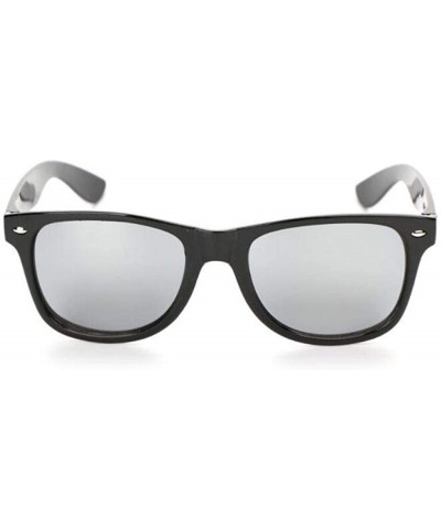 Classic Sunglasses Women Sunglasses Men Driving Mirrors Black Frame Blue - Silver - CN18XHEQ47Q $7.24 Aviator