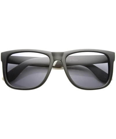 Classic Two-Tone Horn Rimmed Sunglasses - Black-grey Smoke - C711Y9O0LAN $7.11 Wayfarer