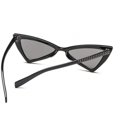 Triangle Sunglasses Women Sunshade Rhinestone Butterfly Frame Cat Eye Sun Glasses Female Black Eyewear UV400 - CD198OG8AMN $8...