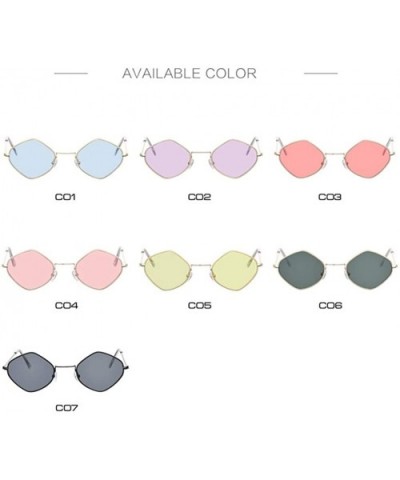 Pink Sunglasses Women Square Sun Glasses For Women Cool Retro Female Sunglasses - Gold Red - CY1998U6HGR $5.95 Square