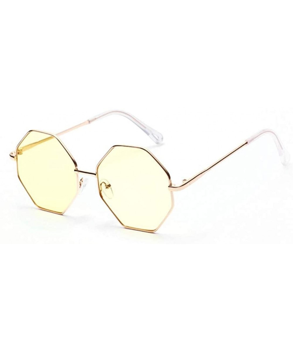 big vintage polygon sunglasses female 2019 octagon tinted clear sun glasses for women men metal frame uv400 - CY18RC2S53Y $27...