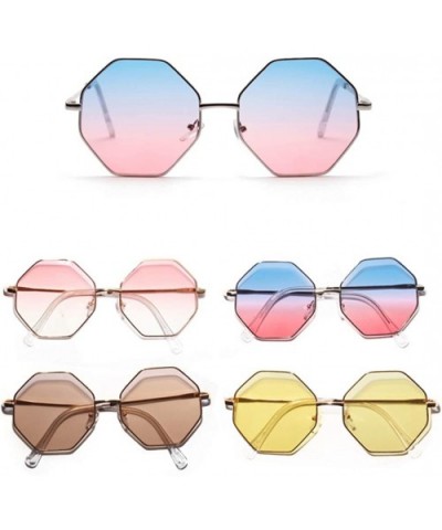 big vintage polygon sunglasses female 2019 octagon tinted clear sun glasses for women men metal frame uv400 - CY18RC2S53Y $27...