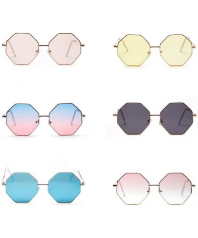 big vintage polygon sunglasses female 2019 octagon tinted clear sun glasses for women men metal frame uv400 - CY18RC2S53Y $27...