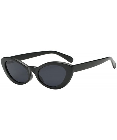 Cat Eye Sunglasses Celebrity Flat Lenses Street Fashion Glasses for Party Women by 2DXuixsh - B - C418SC0IT6W $7.46 Oval