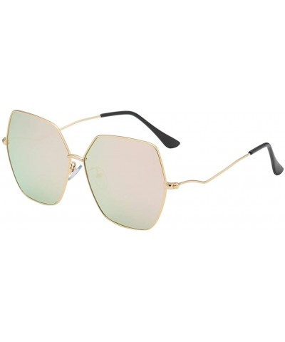 Men And Women Sunglasses Fashion Irregular Shape Retro Glasses Metal Glasses Frame Punk Wind Glasses Frame - D - CR18SNK8IS0 ...