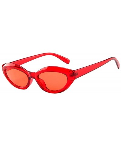Glasses- Women Men Vintage Retro Unisex Oval Frame Sunglasses Eyewear - 5192f - CW18RS6IGS5 $5.94 Oval