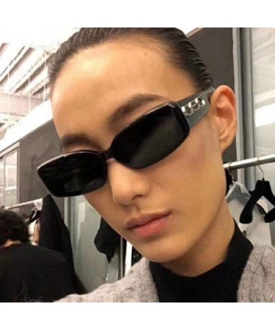 Women Fashion Square Shape UV400 Framed Sunglasses Sunglasses - White Black - CJ18QN9SE8L $5.19 Square