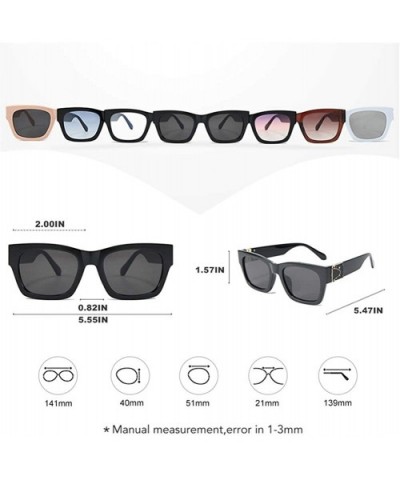 Sunshade Vintage Square Men Women Sunglasses Personality Design Street Edge Sun Glasses UV400 - C8199QCAETN $6.47 Square