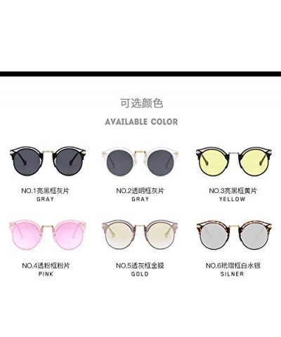 2020 Sunglasses Female Retro Big Frame Arrow Glasses Bright Sunglasses (Transparent Frame Gray Lens) - CM190L98U25 $7.27 Square