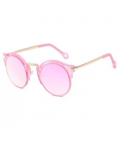 2020 Sunglasses Female Retro Big Frame Arrow Glasses Bright Sunglasses (Transparent Frame Gray Lens) - CM190L98U25 $7.27 Square