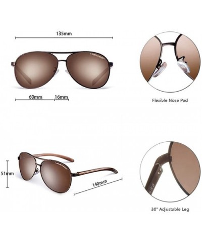 Aviator Polarized Sunglasses for Men Women- Al-Mg Frame- Colorful Lens- Ultra Light - CT1929ARLNG $15.17 Rectangular