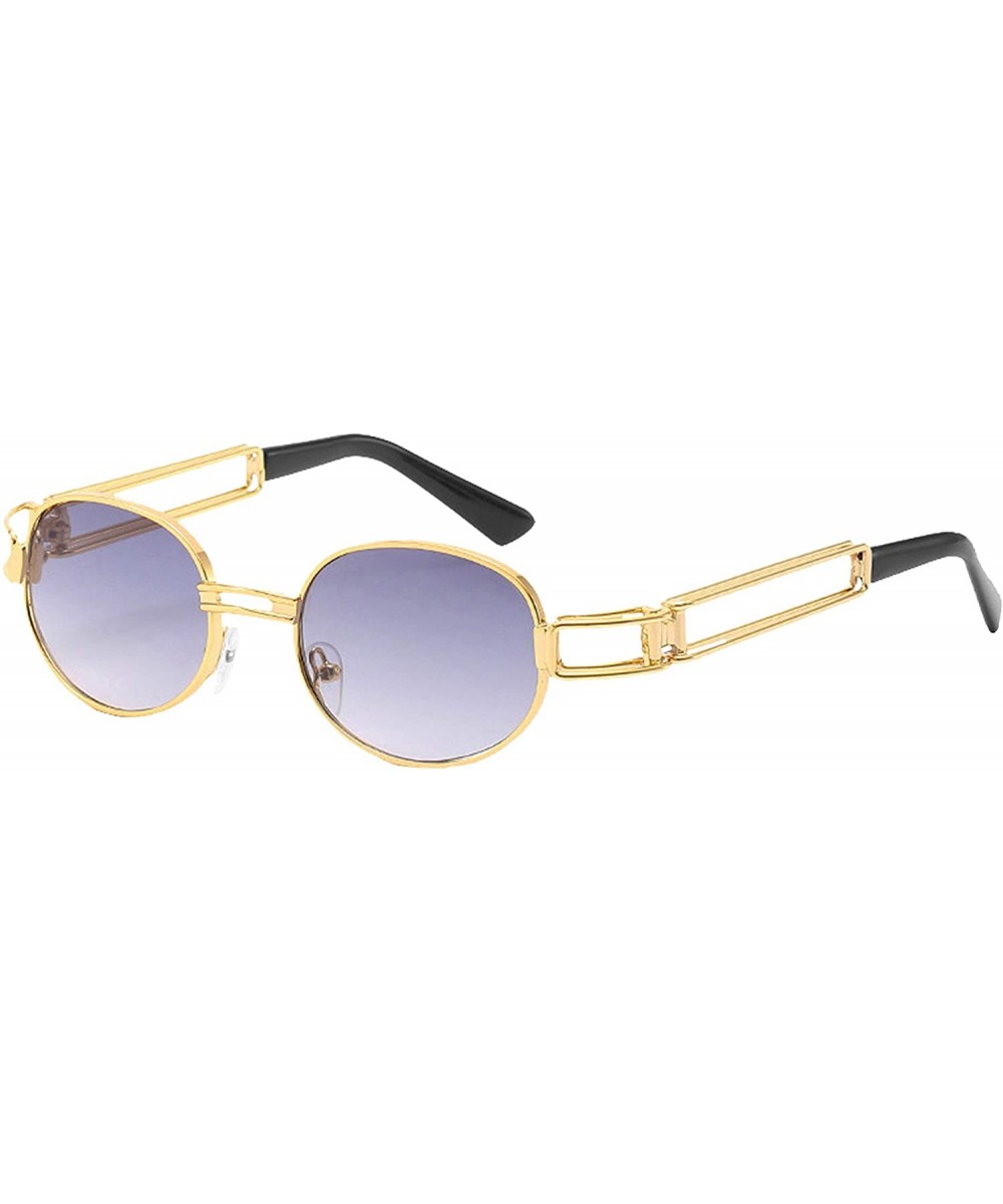 Metal Frame Fashion Sunglasses for Women Men Vintage Eyewear - Gradient Gray - CV18Q8QOUZT $11.93 Round