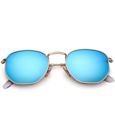 Hexagonal Polarized Sunglasses Men Women - Kimblue - CK18HXKU033 $6.50 Round