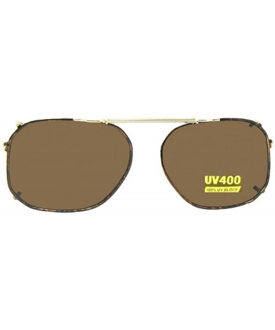 Modified Aviator Non Polarized Clip on Sunglass - Gold/Brown-non Polarized Brown Lens - CO180EKZ2ZM $16.76 Aviator