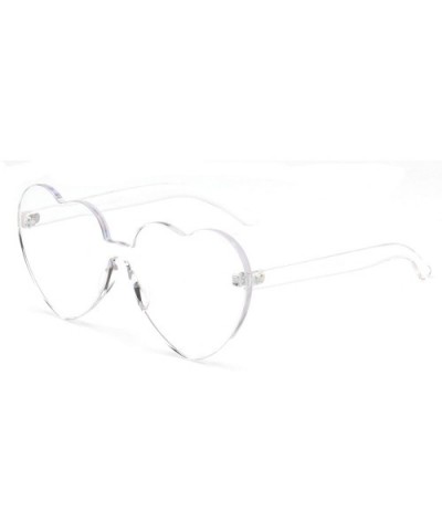 Women Heart Shape Fashion Sunglasses - Clear - C218WR9SM49 $19.26 Goggle