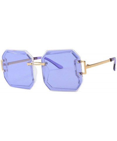 New Polarized Sunglasses Ladies Frameless Trimming Fashion Trend Big Frame Glasses Square Men Sunglasses - C418X2XQZ7N $10.66...