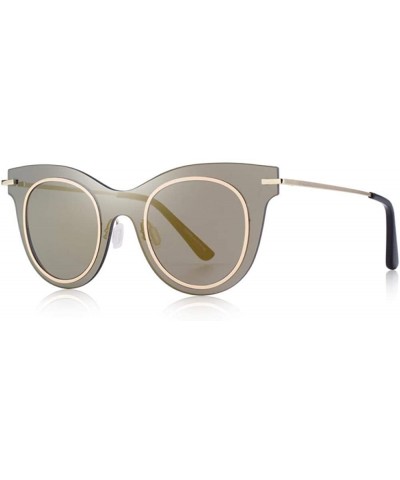 Women Fashion Cat Eye Sunglasses Wrap Frame UV400 Protection S6276 C06 Brown - C06 Brown - CG18YZX3G54 $10.54 Wrap