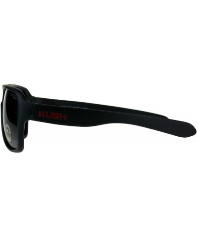 Polarized Lens Kush Sunglasses Mens Matte Black Racer Frame UV 400 - Black/Red - C818KO5KXL8 $9.41 Sport