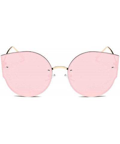 Oversized Sunglasses for Women Mirrored Cat Eye Sunglasses with Glasses Chain Glasses Case Glasses Cloth - E - CR194KXYR33 $6...