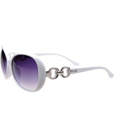 Women's Feeling Of Sunglasses Gradient Sunglasses - White - CI11ZSI9W4B $4.53 Goggle