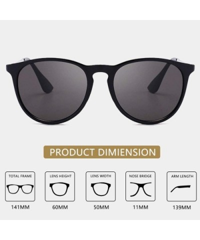 Sunglasses for Women Men Polarized Vintage Round Classic Retro Fashion Sun glasses Aviator Mirrored uv Protection - CK18XT7XT...