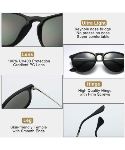 Sunglasses for Women Men Polarized Vintage Round Classic Retro Fashion Sun glasses Aviator Mirrored uv Protection - CK18XT7XT...