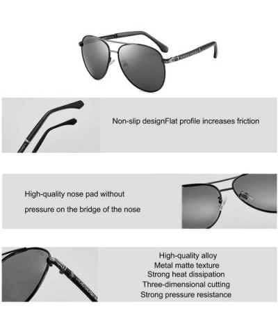 Men's Aviator Sunglasses Polarized UV Protection Lightweight Ideal for Driving Fishing Cycling and Running - CS18A8OYMKT $14....