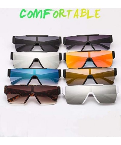 Men Women Oversized Visor Sunglasses Futuristic Rimless Mirror Sunglasses Unisex Gift - C8 - CM196U40L3L $11.91 Oversized