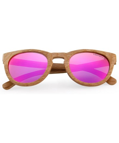 Polarized Wooden Coated Floating Sunglasses Mens/Womens vintage Eyewear S5268 - Purple - CJ185DE6YR8 $16.56 Sport