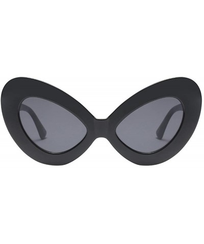 Sunglasses Oval Goggles Polarized Eyeglasses Glasses Eyewear - Black - CB18QSYMDIU $8.69 Goggle
