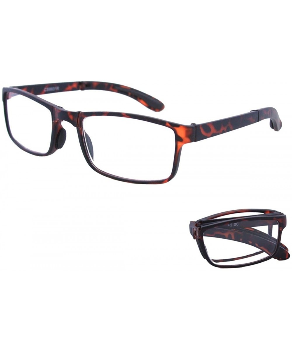 Pocket Folding Reading Glasses with Cases R1399SC (Matte Tortoise- 1.00) - CZ12GPL59HX $16.63 Rectangular