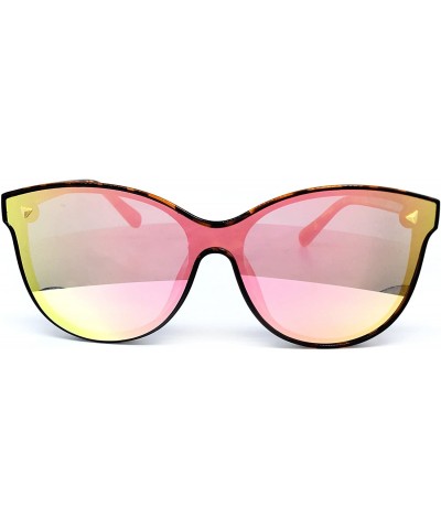 7123 Oversize Wraparound Semi-Rimless Shield Lens Womens Mens Sunglasses - Semi-rimless - CJ1833MQ2H3 $8.48 Rimless