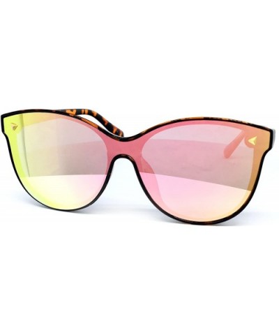 7123 Oversize Wraparound Semi-Rimless Shield Lens Womens Mens Sunglasses - Semi-rimless - CJ1833MQ2H3 $8.48 Rimless