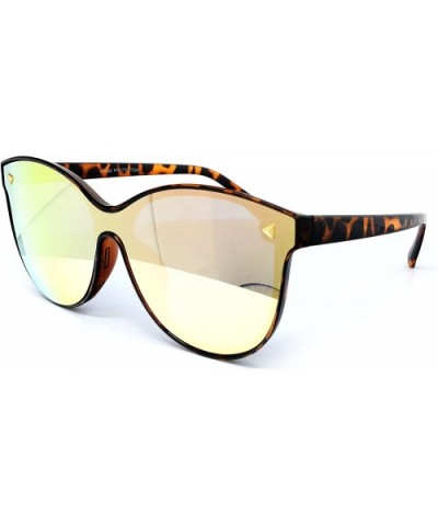 7123 Oversize Wraparound Semi-Rimless Shield Lens Womens Mens Sunglasses - Semi-rimless - CJ1833MQ2H3 $8.48 Rimless