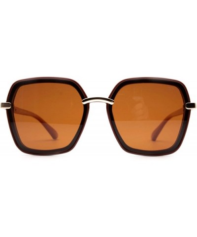 p668 Classic Butterfly Polarized - for Womens 100% UV PROTECTION - Brown-brown - CR192TGKYRK $17.75 Butterfly