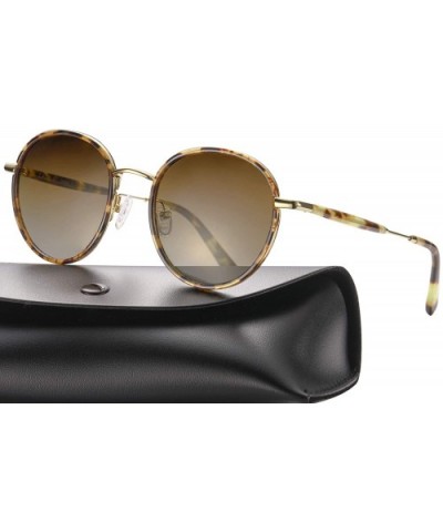 Retro Round Polarized Sunglasses for Women UV400 Protection Driving Travel Outdoors Eyewear CA1949 - CU1952OI4OW $11.08 Round