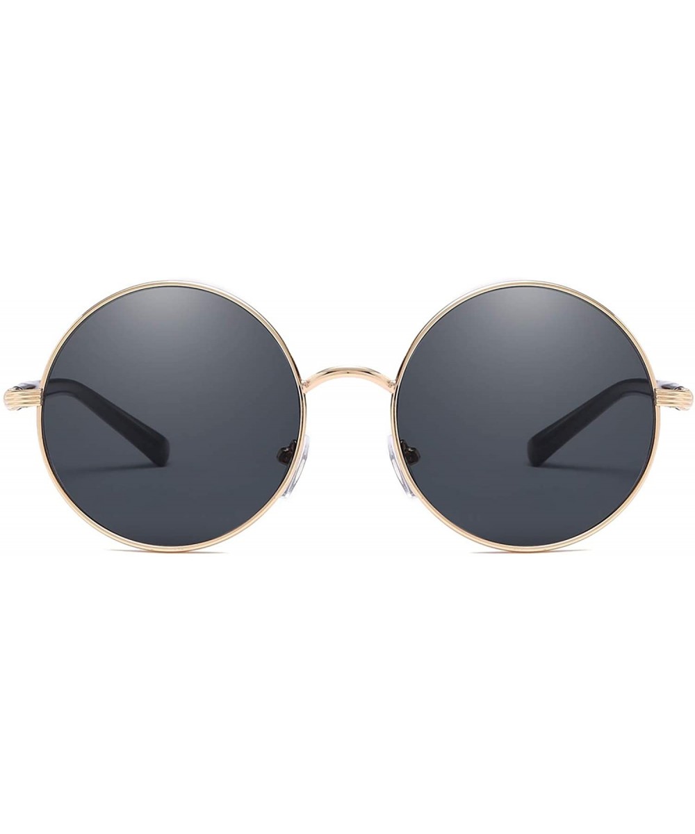 Ladies Glasses Retro Fashion Sunglasses anti-UV Non-Polarized Glasses - Gray - CD18AGXS27L $5.77 Wrap