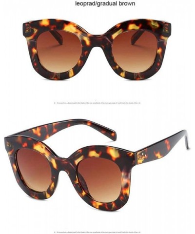 NEW Gradient Points Sun Glasses Tom High Fashion Designer 66133 Black Grey - 66133 Leopard Brown - CP18Y4RMG4Z $5.63 Aviator