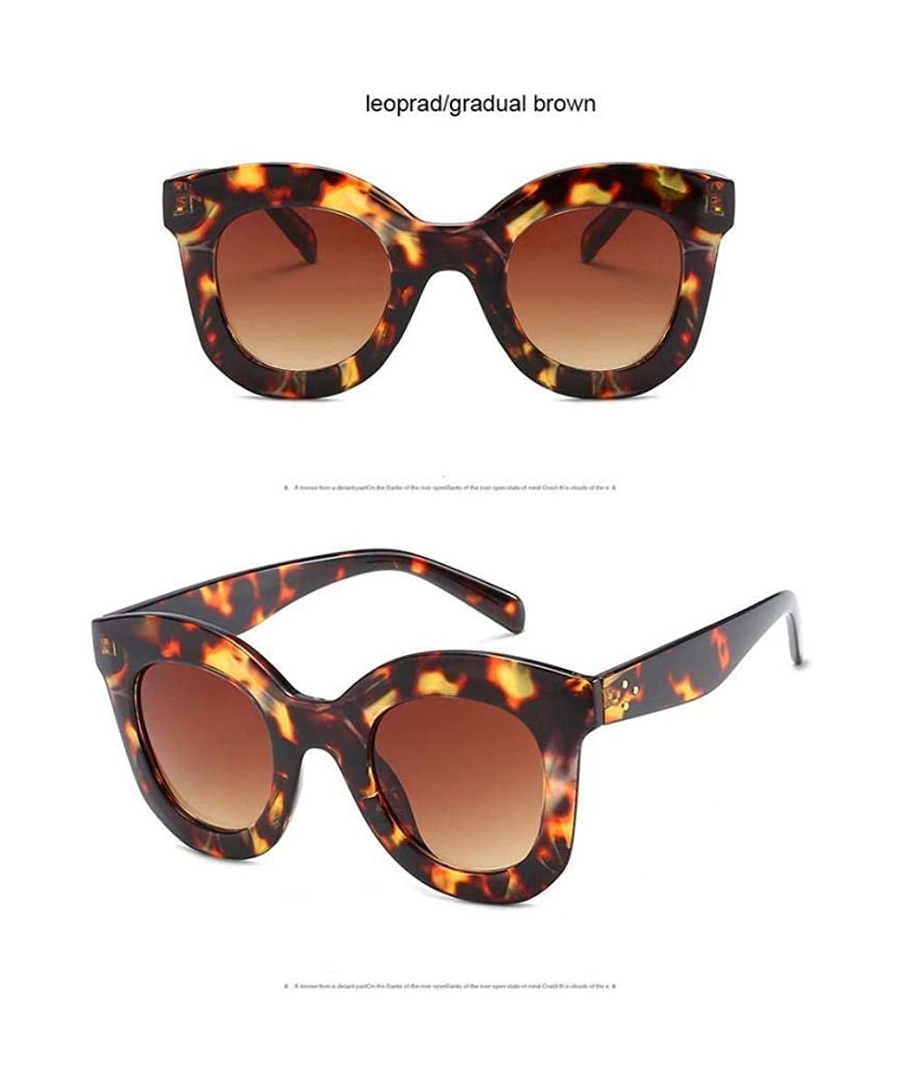 NEW Gradient Points Sun Glasses Tom High Fashion Designer 66133 Black Grey - 66133 Leopard Brown - CP18Y4RMG4Z $5.63 Aviator