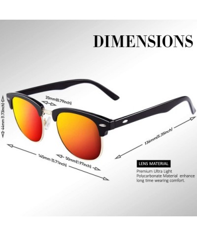 Polarized Sunglasses for Men Driving Sun glasses Shades 80's Retro Style Brand Design Square - C218N0CTOAC $6.28 Wayfarer