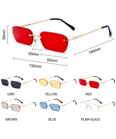 Square Sunglasses Women 2019 Small RimlRetro Vintage Sun Glasses Men Shades Zonnebril Dame - C6 Transparent - C71985C2KHK $19...